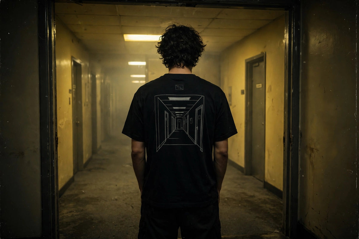 Monster Tee — moody backrooms lifestyle